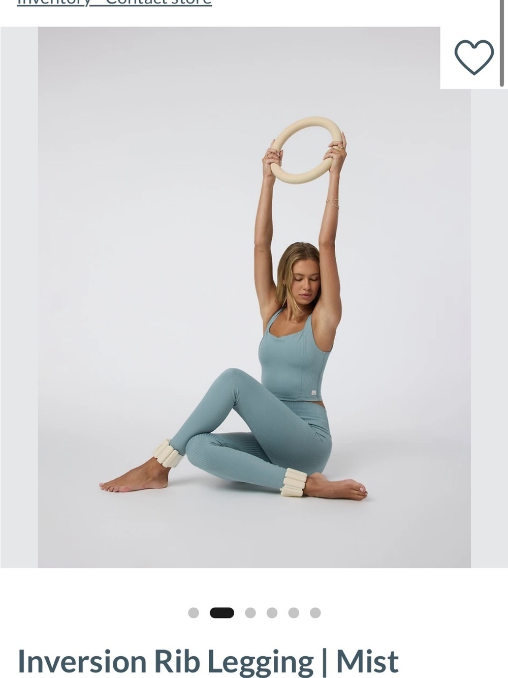 Vuori Inversion Ribbed Leggings Mist - Picture 5 of 14